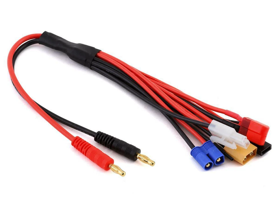 Racer's Edge 7-Connector Charger Adapter fits Deans/JST/XT60/EC3/Receiver/Tamiya - Image 1 of 1