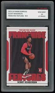 Scoot Henderson 2023-24 Panini Donruss Franchise Kunststück 1. Klasse 10 Rookie-Karte - Bild 1 von 1