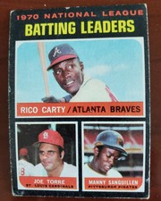1971 Topps #62 NL Batting Leaders-Carty, Torre+Sanguillen