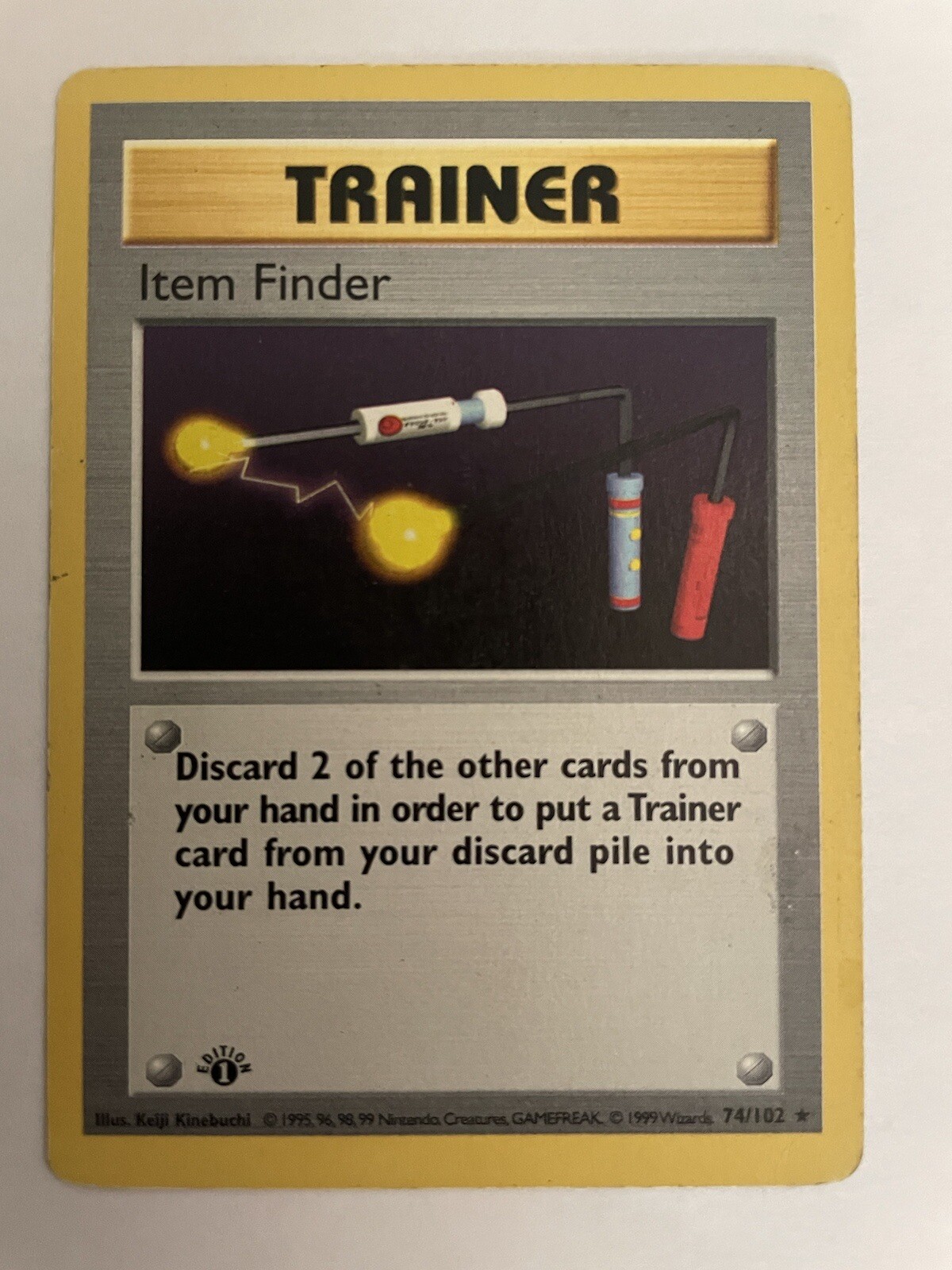 1999 Pokemon Base 1st Edition  #74 Item Finder Rare Pokemon - Lightly Played