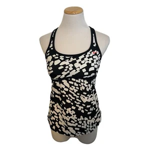 Nike Womens Swimsuit Top Size Medium Tankini Black White - Picture 1 of 8