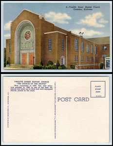 ALABAMA Postcard - Gadsden, Twelfth Street Baptist Church J9 - Picture 1 of 1