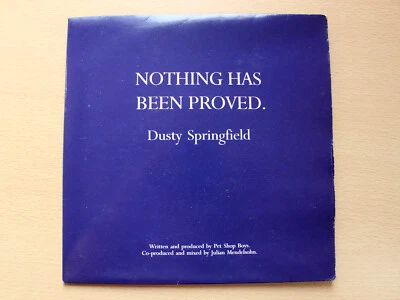 EX- !! Dusty Springfield/Nothing Has Been Proved/1989 7" Single/Pet Shop Boys - Image 1 of 4