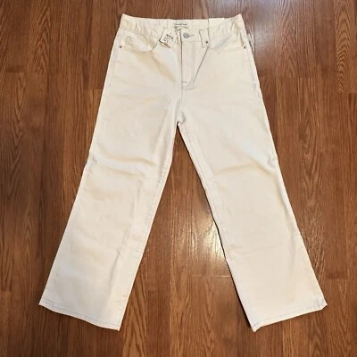 Pantalones de mezclilla para mujer Club Monaco Leileh marfil pierna recta talla 29 nuevos con etiquetas Foto 1 de 4