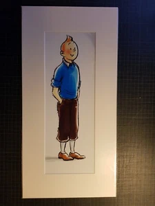 Tim und Struppi, tintin, Bild Druck 25x50 in Passepartout, OVP, neu - Bild 1 von 1