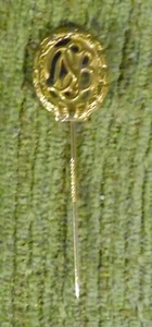 Anstecknadel , DSB , goldfarbig , 5 cm x 1,5 cm - Picture 1 of 2
