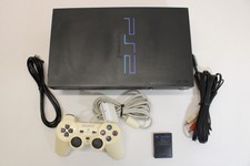 Sony PS2 SCPH-30000 Black Console Fat Cont AC AV Bundle Japan Import 2PC122
