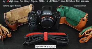 LUIGI PREMIUM HALBE HÜLLE für SONY ALPHA 7RII + UP, NIEDRIGER PREIS, RIEM IST OPTIONAL - Bild 1 von 11