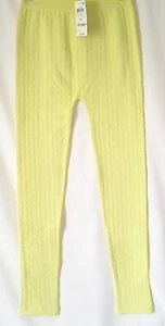 Epic Threads Girls Leggings XL Cable Knit full length Yellow made for Macy's - Picture 1 of 2