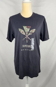 Rip Curl Made With Aloha NWT Women's Graphic Gray Crew Neck Shirt sz M - Picture 1 of 8