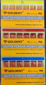 GOLDENT Gutta Percha Points F1, F2, F3  60-300 GP points - Picture 1 of 4