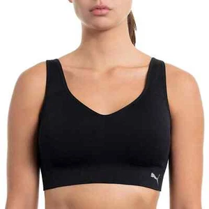 PUMA 2 Pack Seamless Sports Bra, Pink/Black, XL - Picture 1 of 4