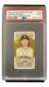 2021 Topps Allen & Ginter Chrome Kelenic Mini Gold Refractor RC /50 PSA 9