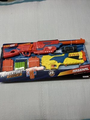 Adventure Force Blaster Arsenal Set 2 Piece Foam Dart Blasting Gun Kids Toy 100f - Image 1 of 3