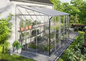 SET Vitavia Anlehngewächshaus Ida 6500 BxT 324x201 ESG/HKP eloxiert + Fundament - Bild 1 von 5