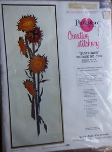 Vintage Paragon Needlecraft Creative Stitchery Kit "Sunflower" No. 0107 ~ Sealed - Picture 1 of 3