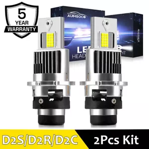 2X LED Lamp Bulb D2S D2R 120W 6000K White Replace HID Xenon Conversion Kit - Picture 1 of 13