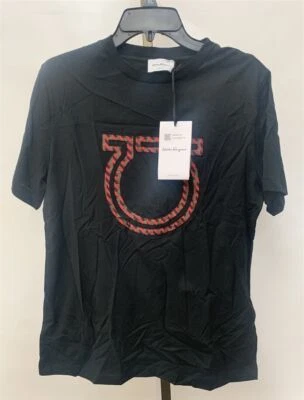 Salvatore Ferragamo унисекс черный короткий рукав графический принт футболка выбрать - Изображение 1 из 4