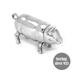 SCHWEIN Vesta Schatulle Sammlerstück Vintage Antik Stil massiv Sterling 925 - Bild 1 von 6