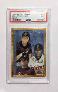 David Ortiz Rookie Chrome PSA 9 1998 Topps Chrome Baseball #257 Sexon Red Sox 