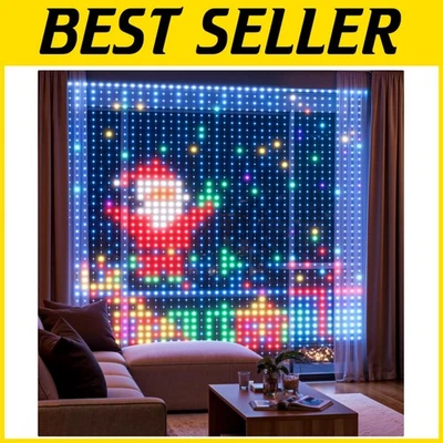 Customizable 900 LED Curtain Lights with Remote - Image 1 of 4