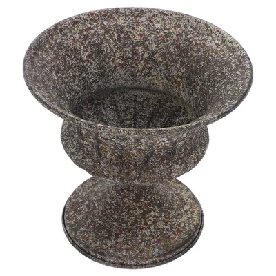  Urnen-Übertopf aus Metall: Rustikale Blumenvase aus Metall im Vintage-Stil für - Bild 1 von 4