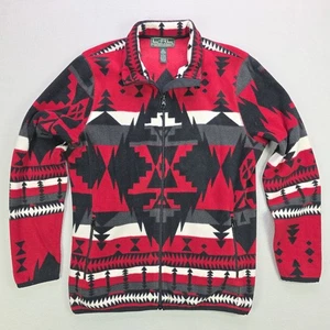 Lauren Active Ralph Lauren Tech Fleece Women's Medium Tribal Aztec Western Zip - Picture 1 of 20