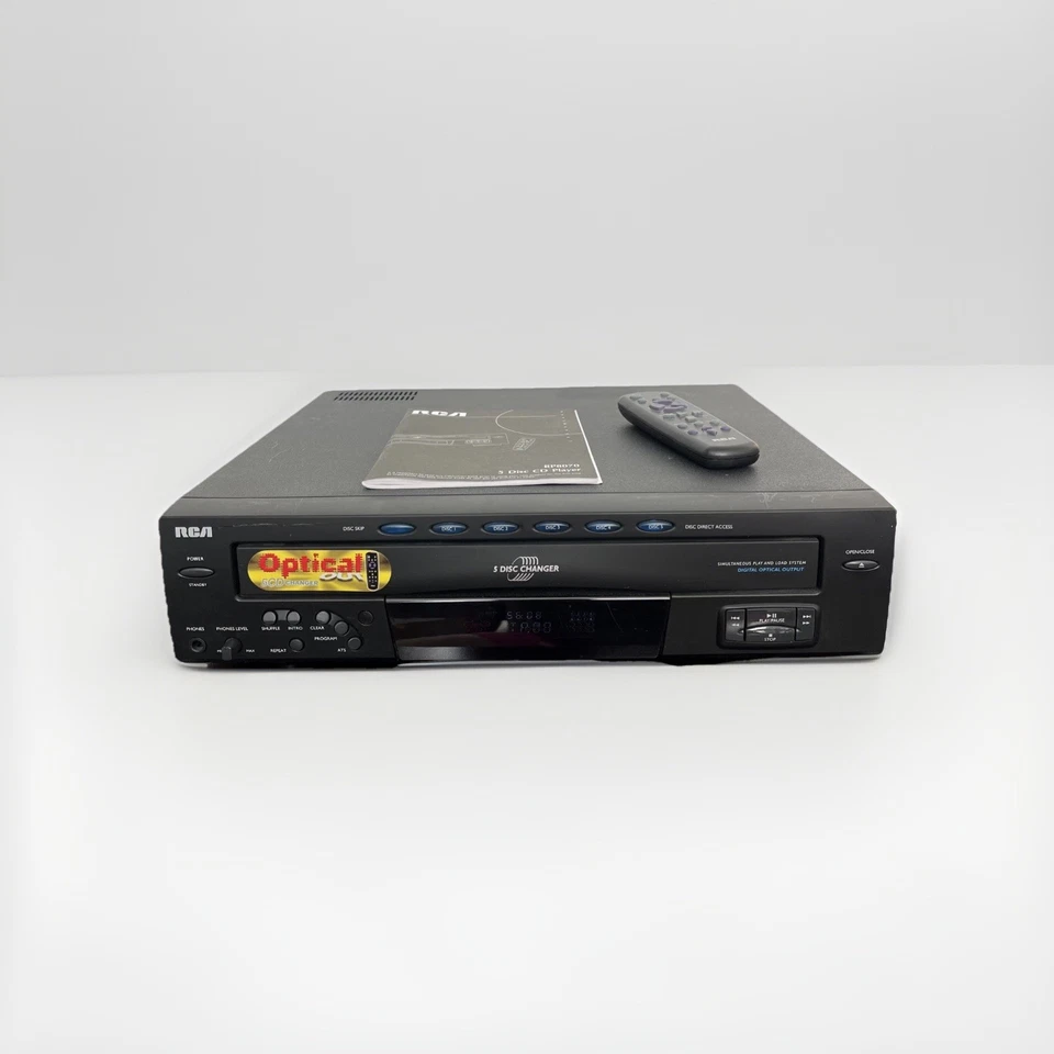 RCA Model RP-8070D Five Disc Carousel CD Changer Working w/remote & manual - Image 1 of 4