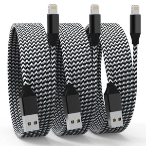 3 Pack iPhone Charger 10 FT Apple MFi Certified Fast Charging Lightning Cable... - Picture 1 of 7
