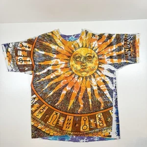 Vintage 90’s Liquid Blue Suns & Moon Tie Dye AOP Chris Pinkerton Size XL - Picture 1 of 4