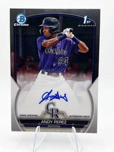 2023 Bowman Chrome Andy Perez 1st Bowman Auto #CPA-APZ - Rockies - Bild 1 von 4