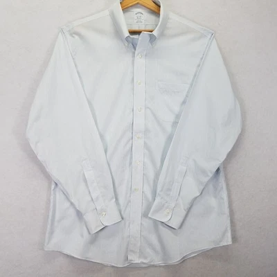Brooks Brothers 17-35 Classic Supima Cotton Non-Iron Pin Stripe Dress Shirt - Image 1 of 4