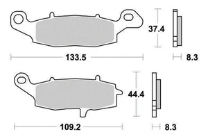 Pastiglie freno Semi-met per KAWASAKI ER-6 650 N SANS ABS 2006-2017 Anteriore sx - Foto 1 di 1