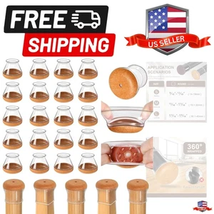 20 Stück Stuhlbein Bodenschoner für Hartholzböden, Klar Gummi Möbel... - Bild 1 von 8