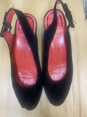 Zapatos Pos Ole Rouge de gamuza negra para mujer hechos en Italia Foto 1 de 3