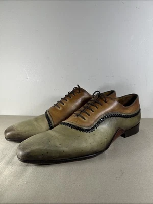 Zapatos de Vestir Mezlan Oxfords Dos Tonos Con Cordones Opanka Oxford Tostado Oliva Foto 1 de 4