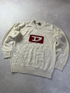 Diesel Vintage Big Logo Sweater Men’s Size M Crew Neck - Picture 1 of 8