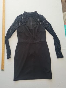 Bodycon-Damenkleid Pariser Größe 12 Spitzenärmel V-Ausschnitt 31428 - Bild 1 von 13