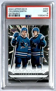 Macklin Celebrini / Will Smith 2024-25 Upper Deck Silver Outburst Young Guns - Picture 1 of 2