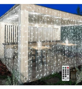 curtain fairy lights  6x3m 594 led with  remote control - Picture 1 of 5