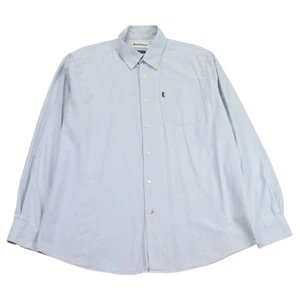 Barbour Shirt Mens XL Light Blue Cotton Stanley Long Sleeve Button Down Oxford - Picture 1 of 8
