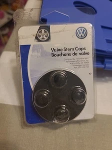 Volkswagen Valve Stem Caps Set of 4 Chrome Finish - Picture 1 of 3