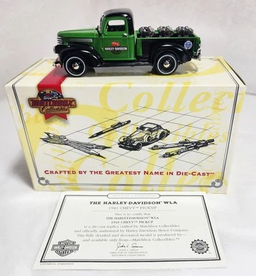 Harley Davidson Green Matchbox Models of Yesteryear 1941 Chevrolet Pick-Up - Image 1 of 4