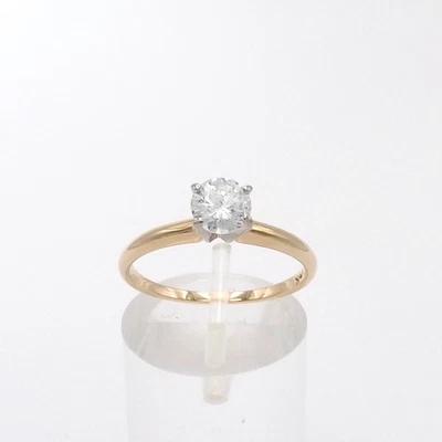 14k Gold Round Setting Natural Leo Diamond Engagement Ring IGI Certified LSC - Image 1 of 4