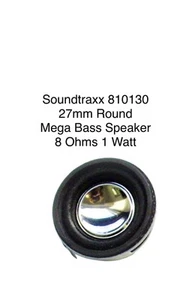 Soundtraxx 810130 ~ 27mm Round Mega Bass Speaker  ~ 8 Ohms 1 Watt - Picture 1 of 2