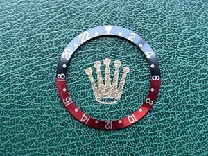 Original Rolex GMT-MASTER 16710 16760 Desteñido Rojo y Negro Coca-Cola Reloj Bisel Inserto - Imagen 1 de 6