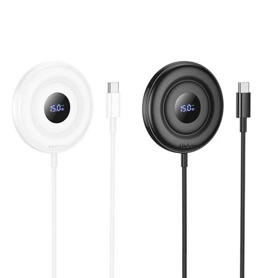 Type C magnetic wireless rapid charger with digital display | 15W USB-C Charger - Image 1 of 4