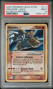 Pokemon Groudon Gold Star 111/113 PSA 9 Mint EX Delta Species 2005 - Picture 1 of 5