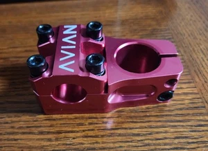 AVIAN SCORCHER 1 1/8" TOP LOADER STEM 45mm Red BMX racing Excellent Condition - Picture 1 of 16