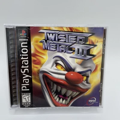 Twisted Metal III 3 PS1 PlayStation 1 Complete CIB + Reg Card Black Label VG - Image 1 of 4